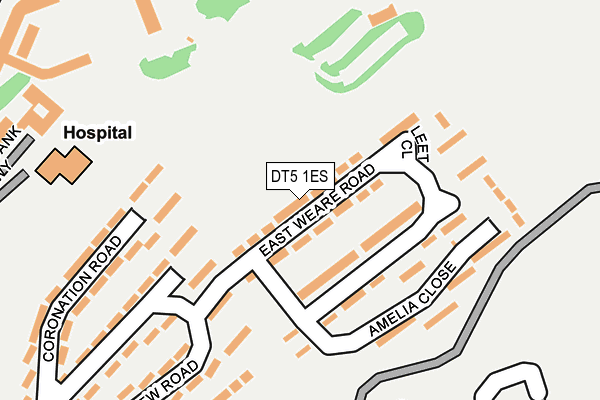 DT5 1ES map - OS OpenMap – Local (Ordnance Survey)