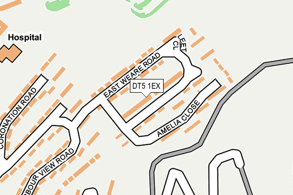 DT5 1EX map - OS OpenMap – Local (Ordnance Survey)