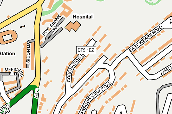 DT5 1EZ map - OS OpenMap – Local (Ordnance Survey)