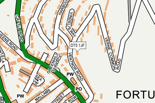 DT5 1JF map - OS OpenMap – Local (Ordnance Survey)