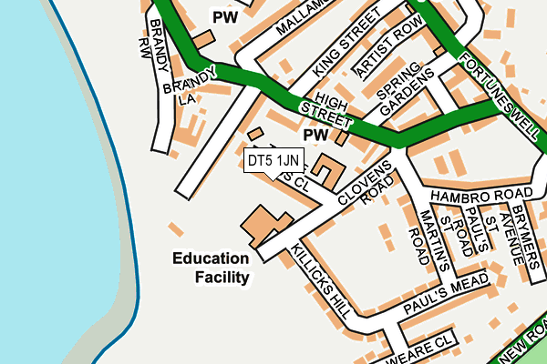 DT5 1JN map - OS OpenMap – Local (Ordnance Survey)