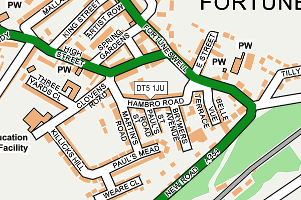 DT5 1JU map - OS OpenMap – Local (Ordnance Survey)