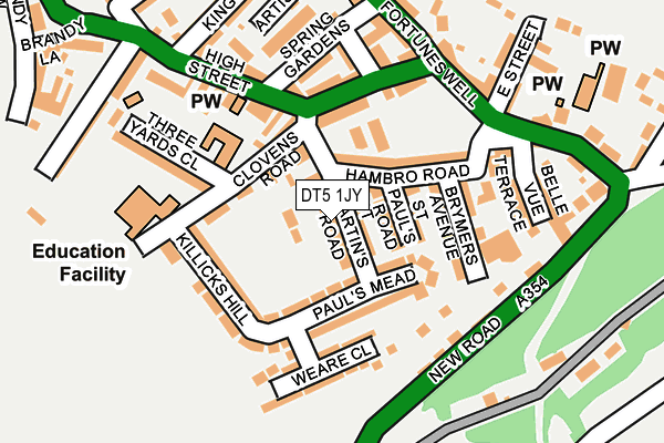 DT5 1JY map - OS OpenMap – Local (Ordnance Survey)