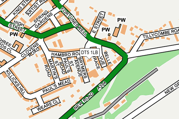 DT5 1LB map - OS OpenMap – Local (Ordnance Survey)