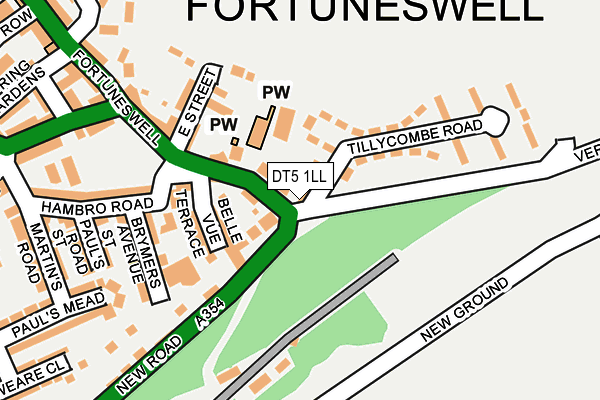 DT5 1LL map - OS OpenMap – Local (Ordnance Survey)