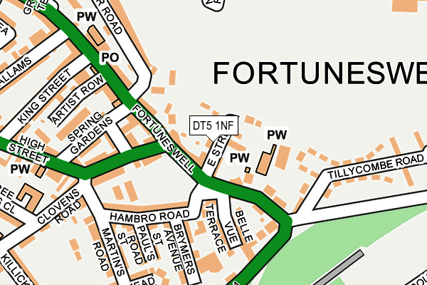 DT5 1NF map - OS OpenMap – Local (Ordnance Survey)