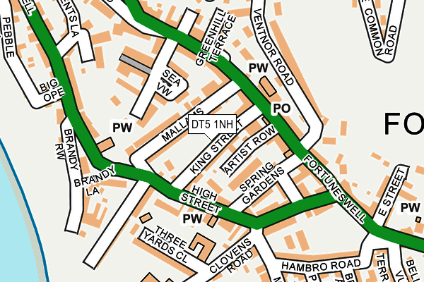 DT5 1NH map - OS OpenMap – Local (Ordnance Survey)