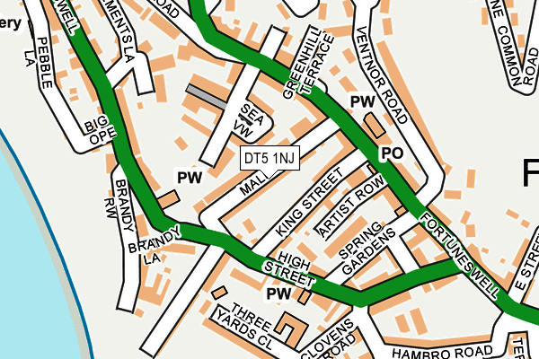 DT5 1NJ map - OS OpenMap – Local (Ordnance Survey)