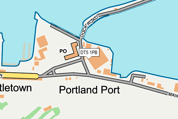 DT5 1PB map - OS OpenMap – Local (Ordnance Survey)