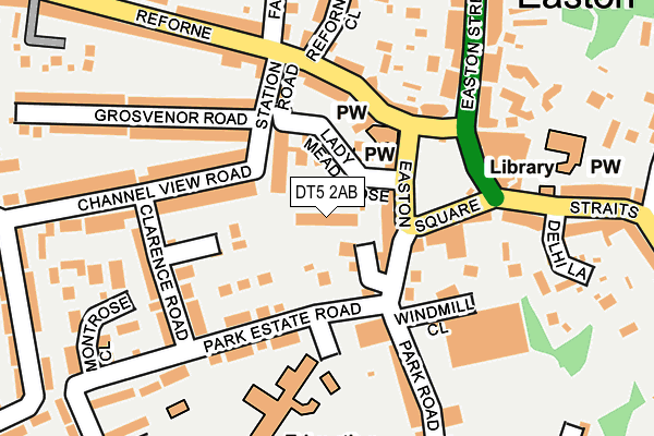 DT5 2AB map - OS OpenMap – Local (Ordnance Survey)