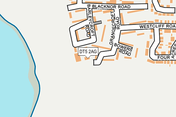 DT5 2AG map - OS OpenMap – Local (Ordnance Survey)