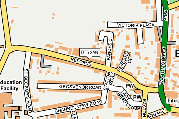 DT5 2AN map - OS OpenMap – Local (Ordnance Survey)