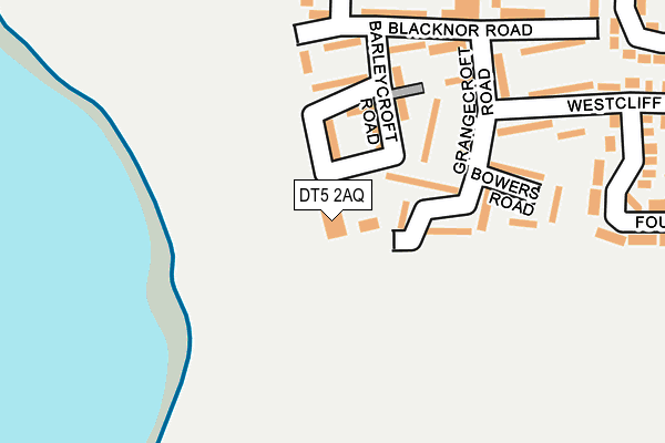 DT5 2AQ map - OS OpenMap – Local (Ordnance Survey)