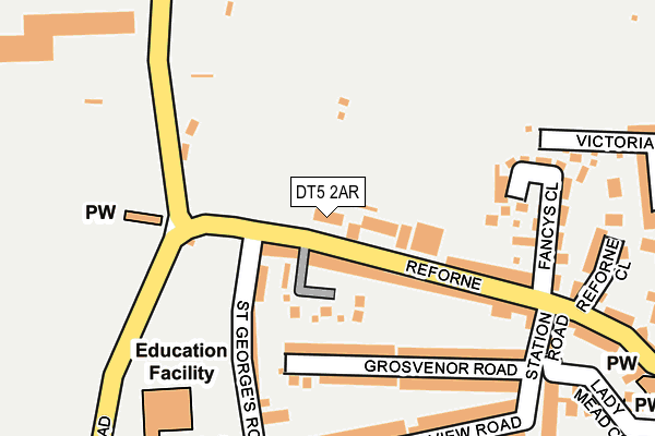 DT5 2AR map - OS OpenMap – Local (Ordnance Survey)