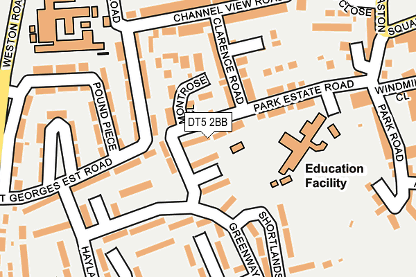 DT5 2BB map - OS OpenMap – Local (Ordnance Survey)
