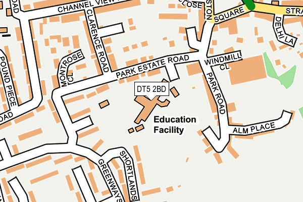 DT5 2BD map - OS OpenMap – Local (Ordnance Survey)
