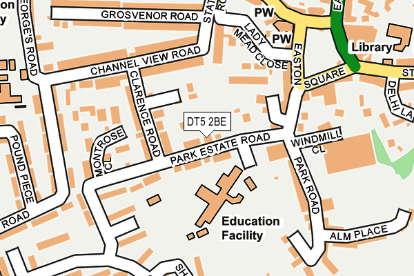 DT5 2BE map - OS OpenMap – Local (Ordnance Survey)