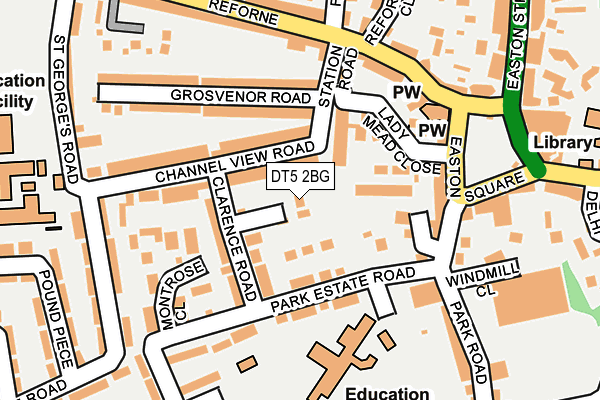 DT5 2BG map - OS OpenMap – Local (Ordnance Survey)