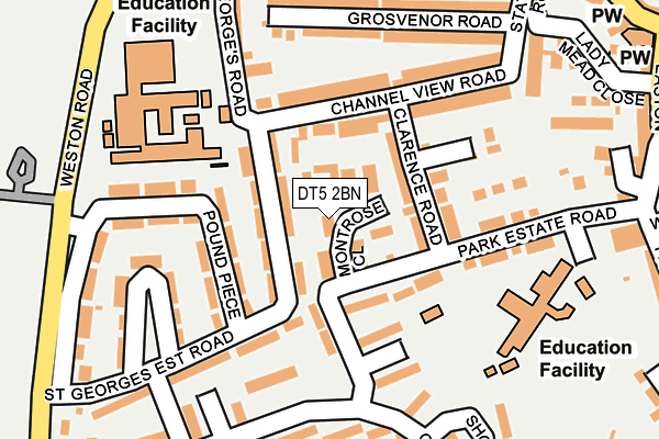 DT5 2BN map - OS OpenMap – Local (Ordnance Survey)