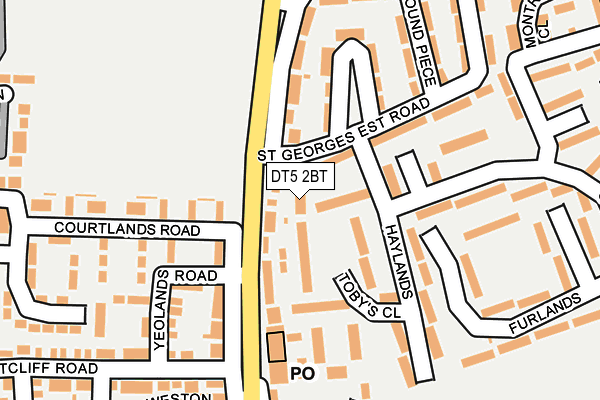 DT5 2BT map - OS OpenMap – Local (Ordnance Survey)