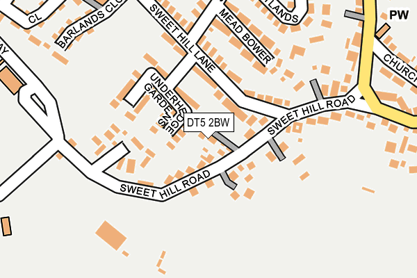 DT5 2BW map - OS OpenMap – Local (Ordnance Survey)