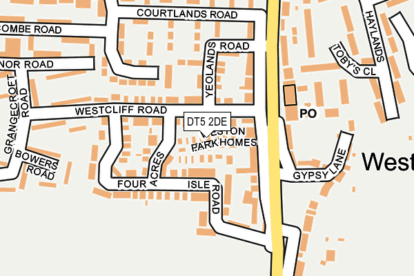 DT5 2DE map - OS OpenMap – Local (Ordnance Survey)