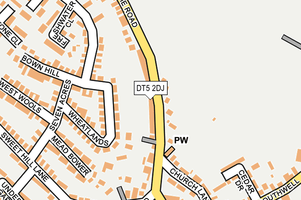 DT5 2DJ map - OS OpenMap – Local (Ordnance Survey)