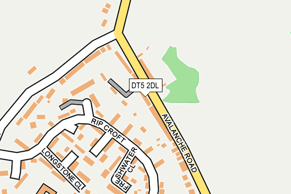 DT5 2DL map - OS OpenMap – Local (Ordnance Survey)