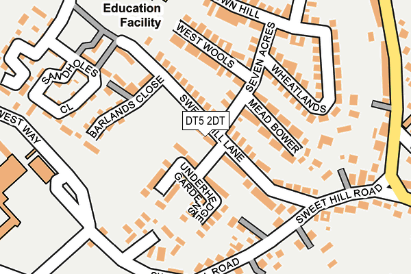 DT5 2DT map - OS OpenMap – Local (Ordnance Survey)