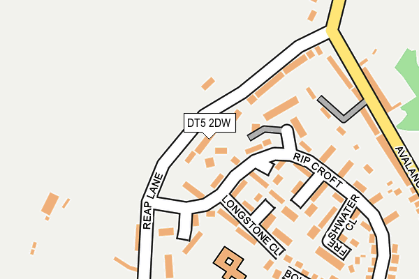 DT5 2DW map - OS OpenMap – Local (Ordnance Survey)