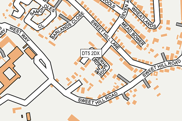 DT5 2DX map - OS OpenMap – Local (Ordnance Survey)
