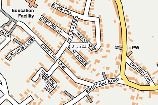 DT5 2DZ map - OS OpenMap – Local (Ordnance Survey)