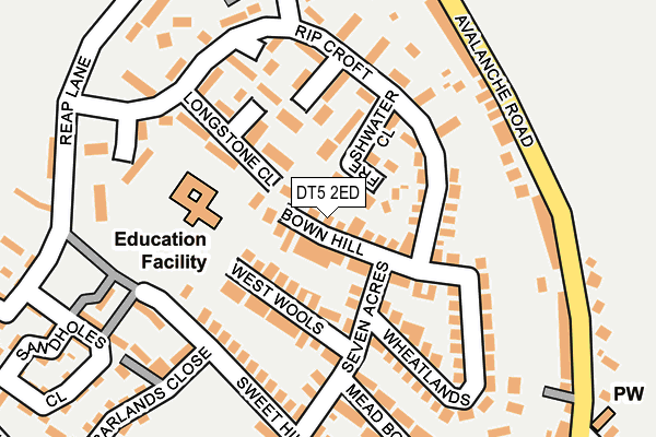 DT5 2ED map - OS OpenMap – Local (Ordnance Survey)