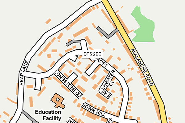 DT5 2EE map - OS OpenMap – Local (Ordnance Survey)