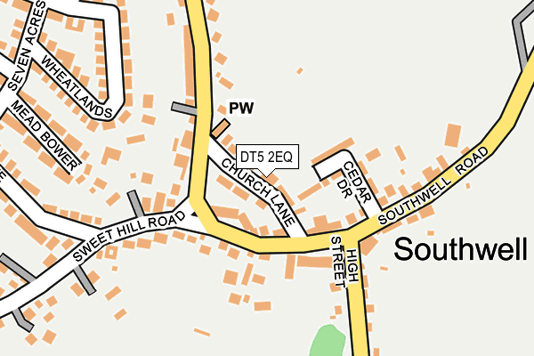 DT5 2EQ map - OS OpenMap – Local (Ordnance Survey)