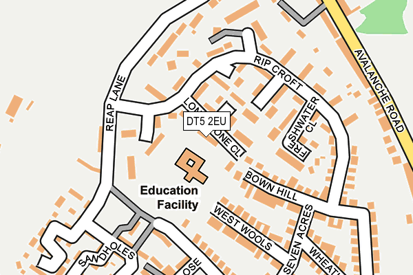 DT5 2EU map - OS OpenMap – Local (Ordnance Survey)