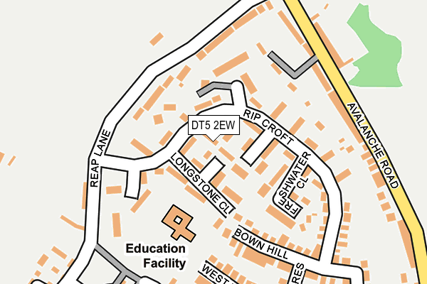 DT5 2EW map - OS OpenMap – Local (Ordnance Survey)