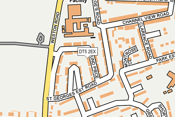 DT5 2EX map - OS OpenMap – Local (Ordnance Survey)