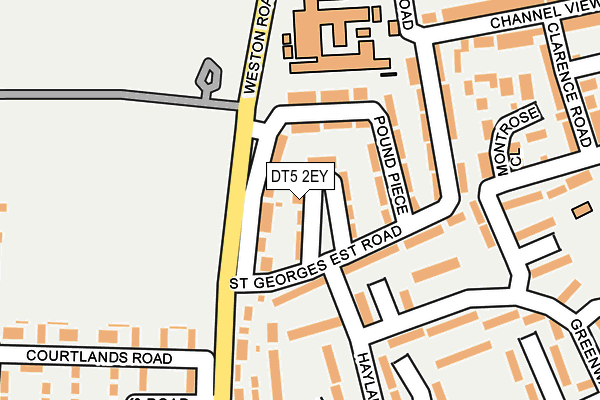 DT5 2EY map - OS OpenMap – Local (Ordnance Survey)