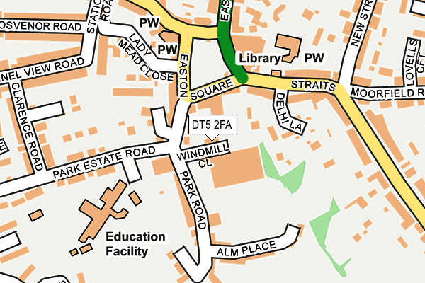 DT5 2FA map - OS OpenMap – Local (Ordnance Survey)