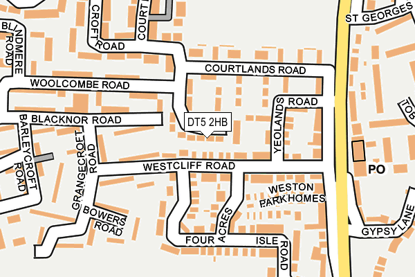 DT5 2HB map - OS OpenMap – Local (Ordnance Survey)