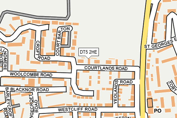DT5 2HE map - OS OpenMap – Local (Ordnance Survey)