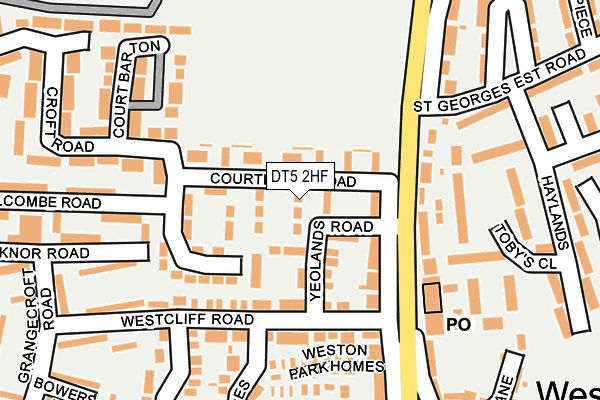 DT5 2HF map - OS OpenMap – Local (Ordnance Survey)