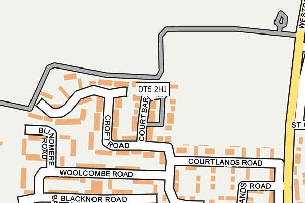 DT5 2HJ map - OS OpenMap – Local (Ordnance Survey)