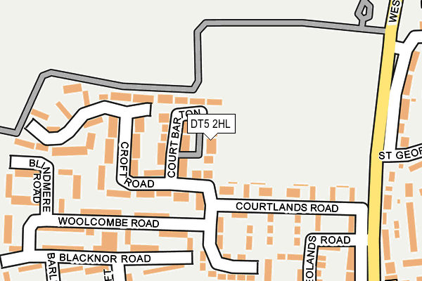 DT5 2HL map - OS OpenMap – Local (Ordnance Survey)