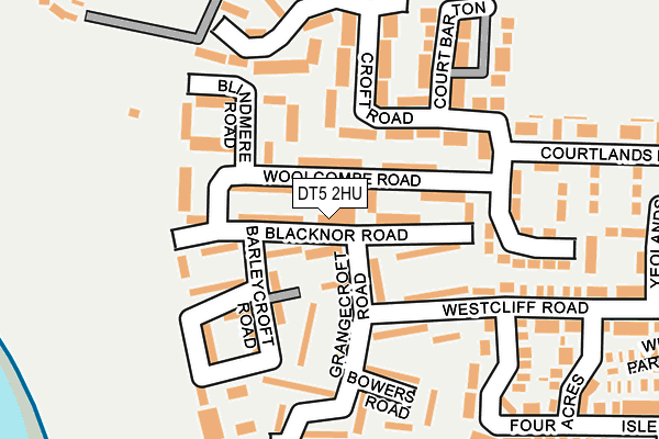 DT5 2HU map - OS OpenMap – Local (Ordnance Survey)