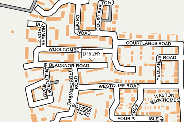 DT5 2HY map - OS OpenMap – Local (Ordnance Survey)
