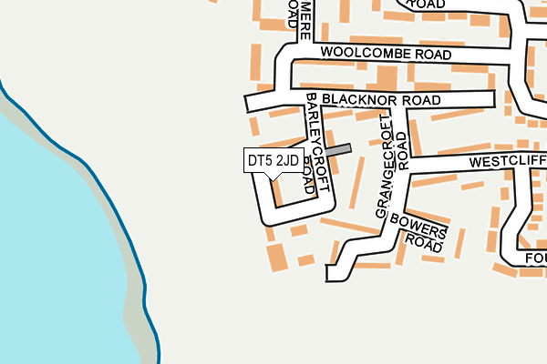 DT5 2JD map - OS OpenMap – Local (Ordnance Survey)