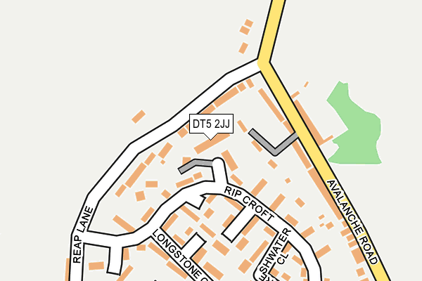 DT5 2JJ map - OS OpenMap – Local (Ordnance Survey)