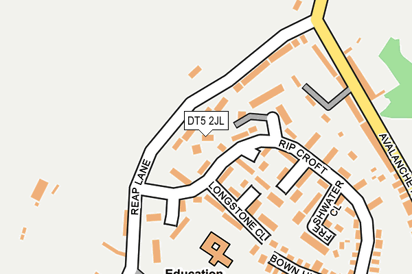 DT5 2JL map - OS OpenMap – Local (Ordnance Survey)